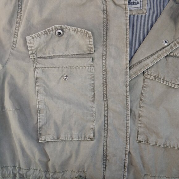 Levi's Olive Green Distressed Utility Rain Jacket EUC - Picture 4 of 10